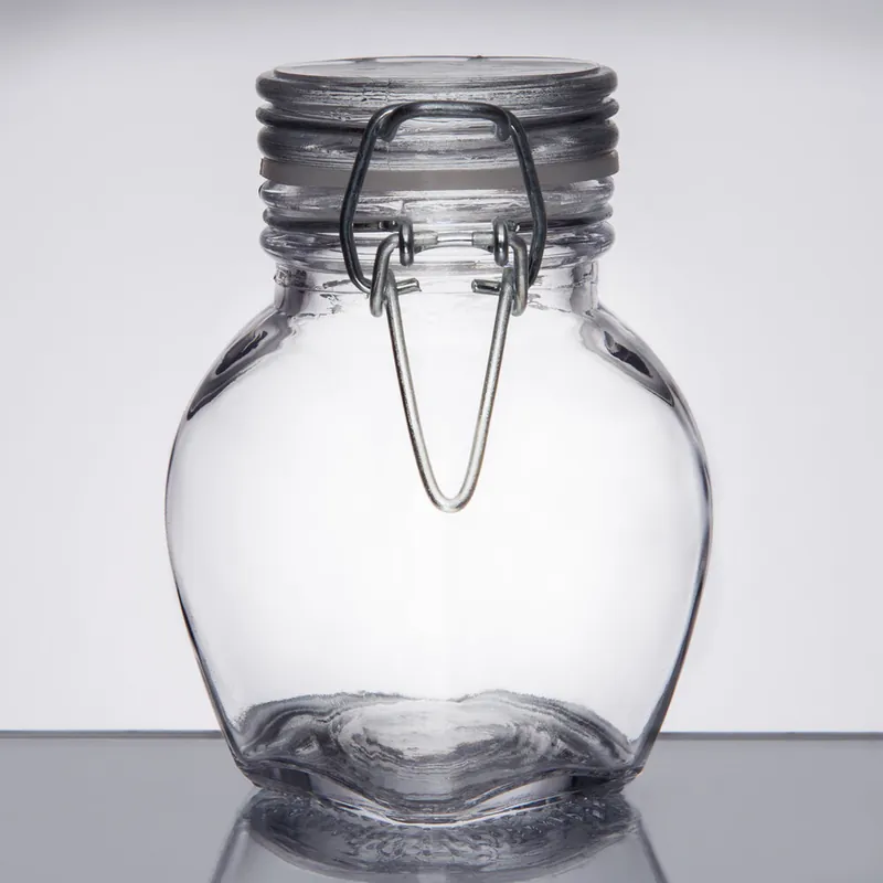 American Metalcraft HMMJ3 3.5 oz. Glass Miniature Hinged Apothecary Jar Same Day Shipping