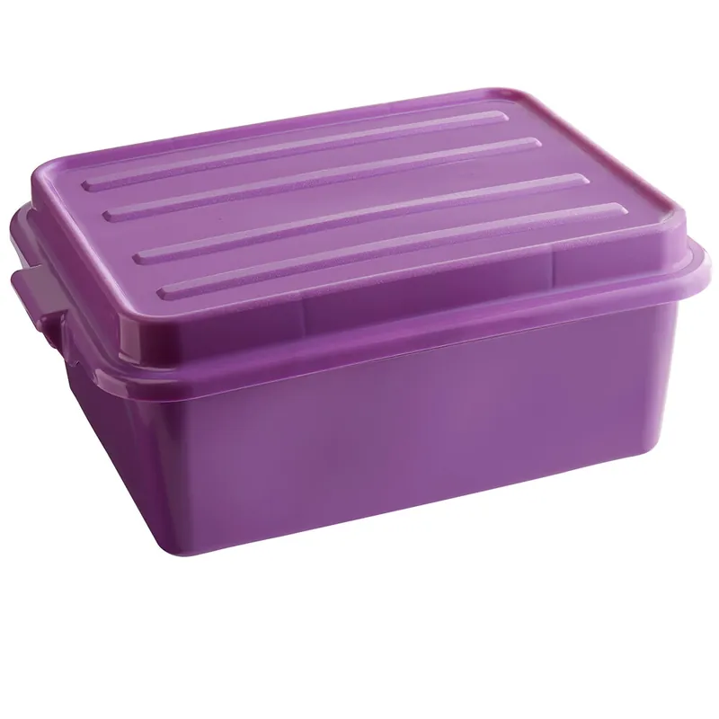 Vollrath 1535-C80 Traex® Color-Mate™ Purple Allergen-Free Food Storage Drain Box Set with Raised Snap-On Lid - 20" x 15" x 9" Exclusive Offer