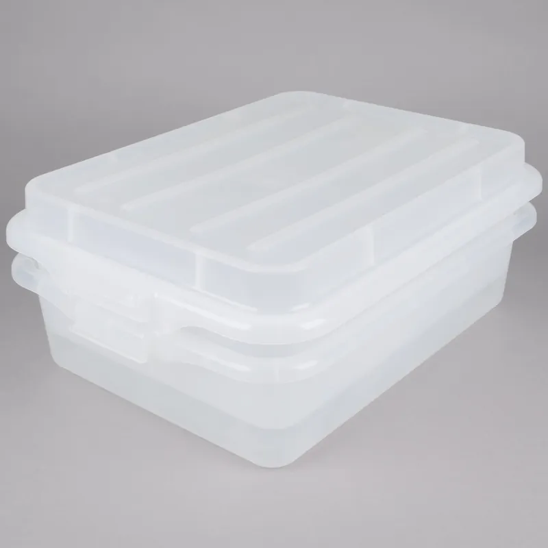 Special Discount Vollrath 1551-C13 Food Storage Drain Box Set with Snap-On Lid - Traex Color-Mate Clear 20" x 15" x 5"