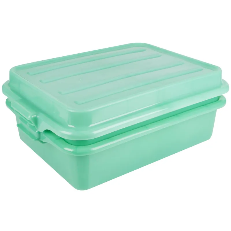 Vollrath 1551-C19 Food Storage Drain Box Set with Snap-On Lid - Traex Color-Mate Green 20" x 15" x 5" Today Only
