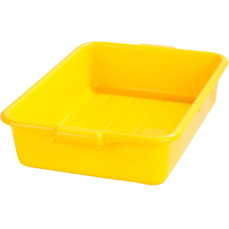 Super Sale Carlisle N4401004 Comfort Curve 20" x 15" x 5" Yellow Polyethylene NSF Bus Tub