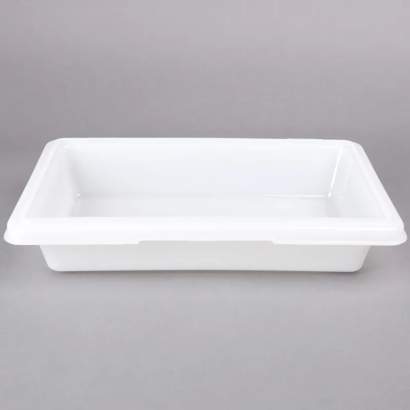 Holiday Sale Rubbermaid® FG350700WHT White Polyethylene Food Storage Box - 18" x 12" x 3 1/2"