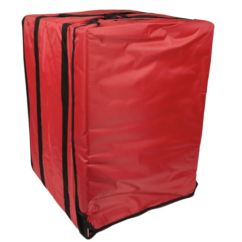 American Metalcraft PB1926 Standard Red Nylon Pizza Delivery Bag with Rack, 19" x 19" x 27" - Holds Up To (10) 18" Pizza Boxes Don’t Miss Out