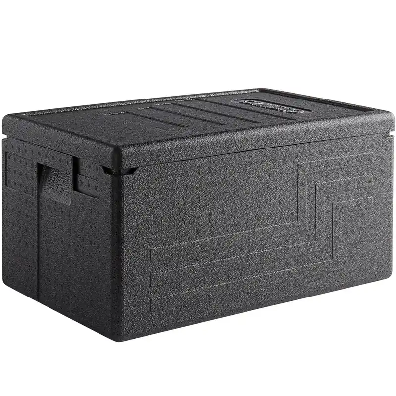 Cambro Cam GoBox® Black Top Loading EPP Insulated Food Pan Carrier - 8" Deep Full-Size Pan Max Capacity Grab Now