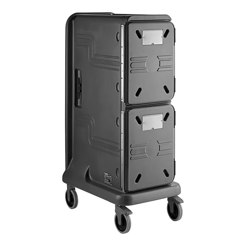 Cambro Pro Cart Ultra® Tall Charcoal Gray Pan Carrier - 1 Active Cold / 1 Passive Compartment PCU800CP615 High Quality