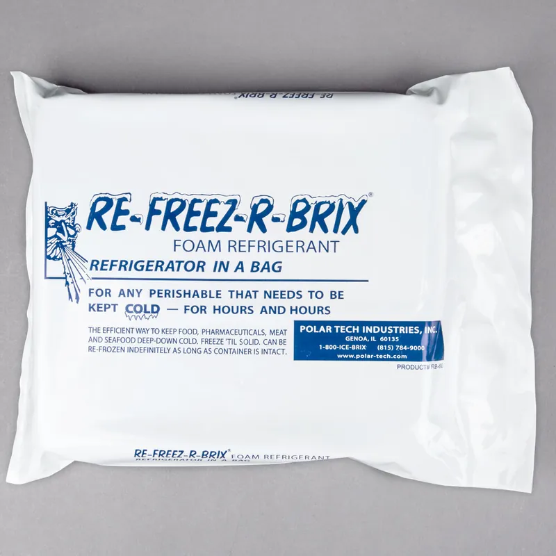 Polar Tech 64 oz. Re-Freez-R-Brix Foam Freeze Pack - 12/Case Seasonal Sale