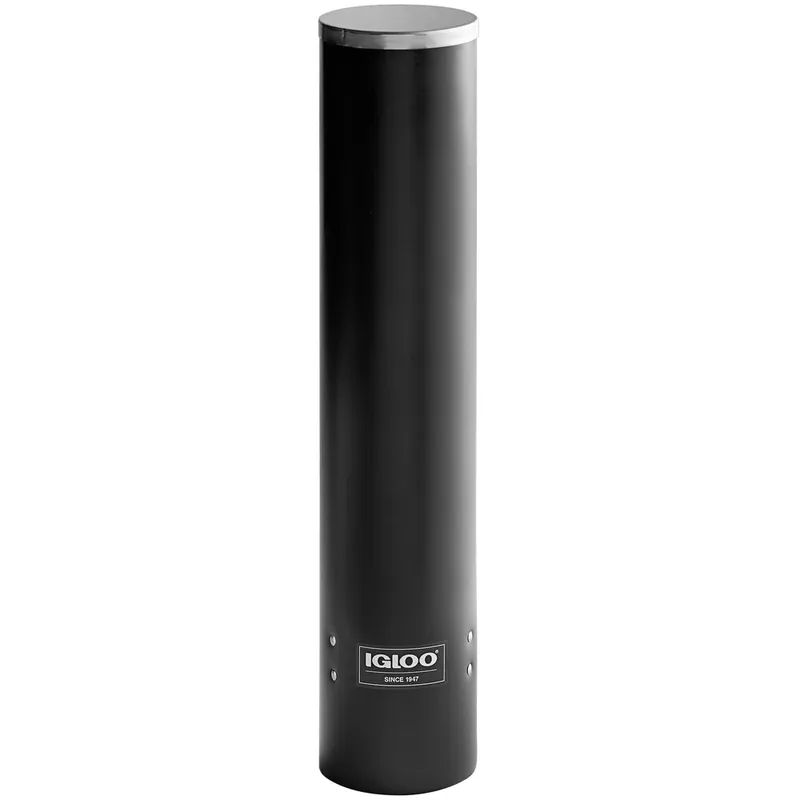 Direct From Manufacturer Igloo 8242 Black Plastic 4 oz. Cup Dispenser for 3, 5, and 10 Gallon Water Coolers