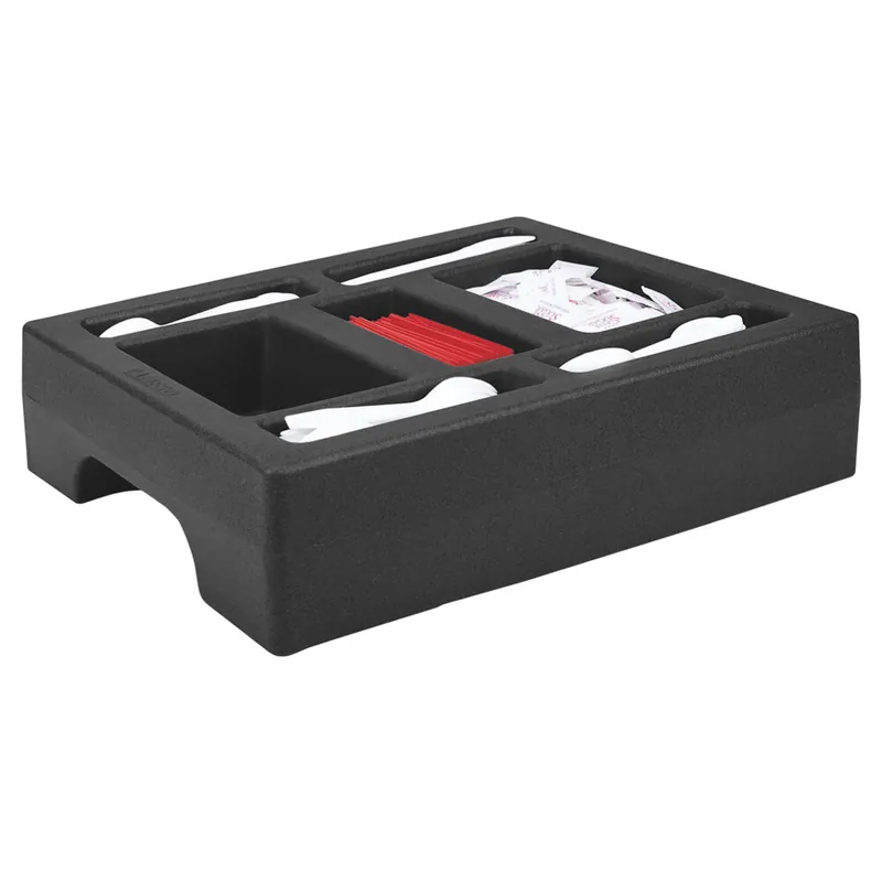 Grab Now Cambro LCDCH10110 Black Condiment Holder for Cambro 1000LCD / UC1000