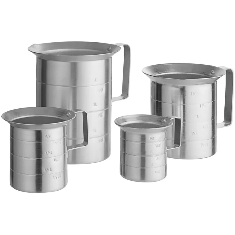 Choice 4-Piece Aluminum Measuring Cup Set with Pour Lips and Handles New Release