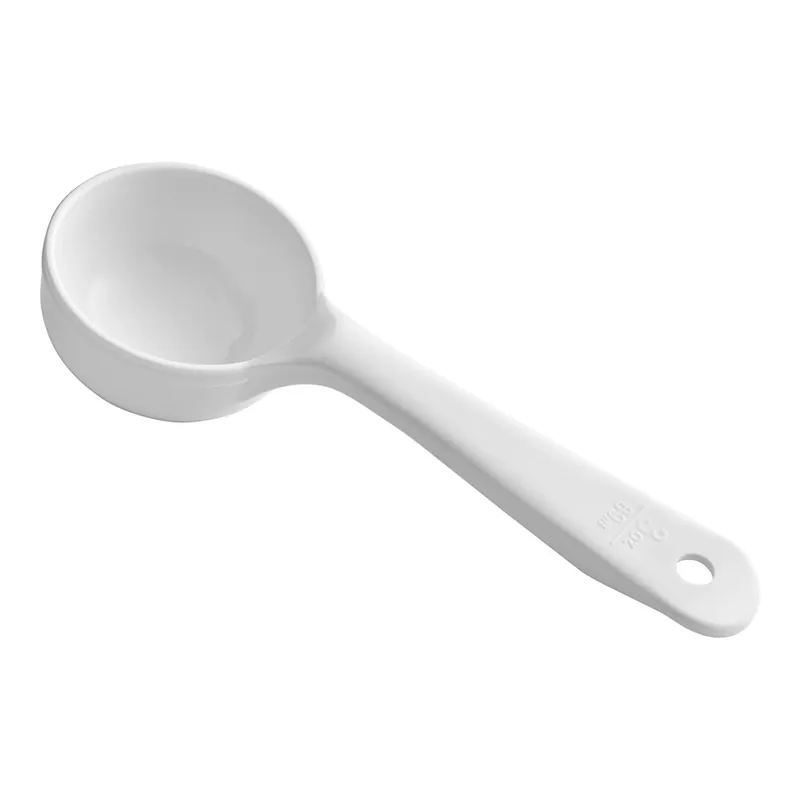 Carlisle 492602 Measure Misers 3 oz. White Acetal Short Handle Portion Spoon Big Sale