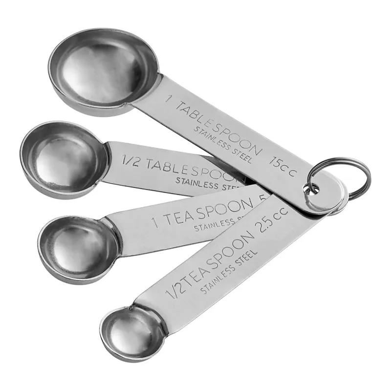 American Metalcraft MSSF75 Stainless Steel Measuring Spoon Set - 4 Piece Direct From Factory