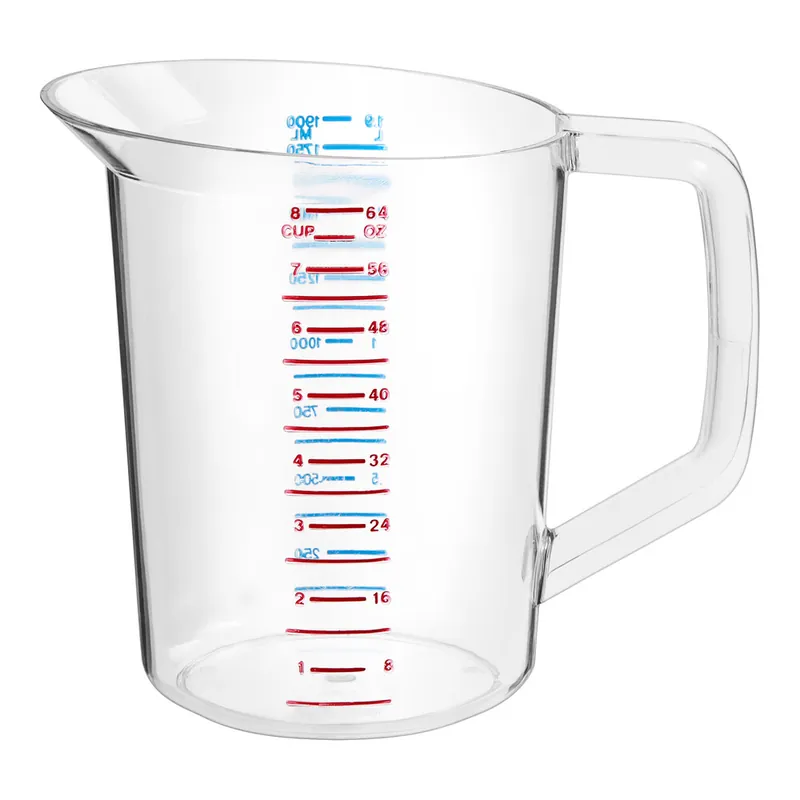 In Demand Rubbermaid® FG321700CLR Bouncer 2 Qt. Clear Polycarbonate Plastic Measuring Cup