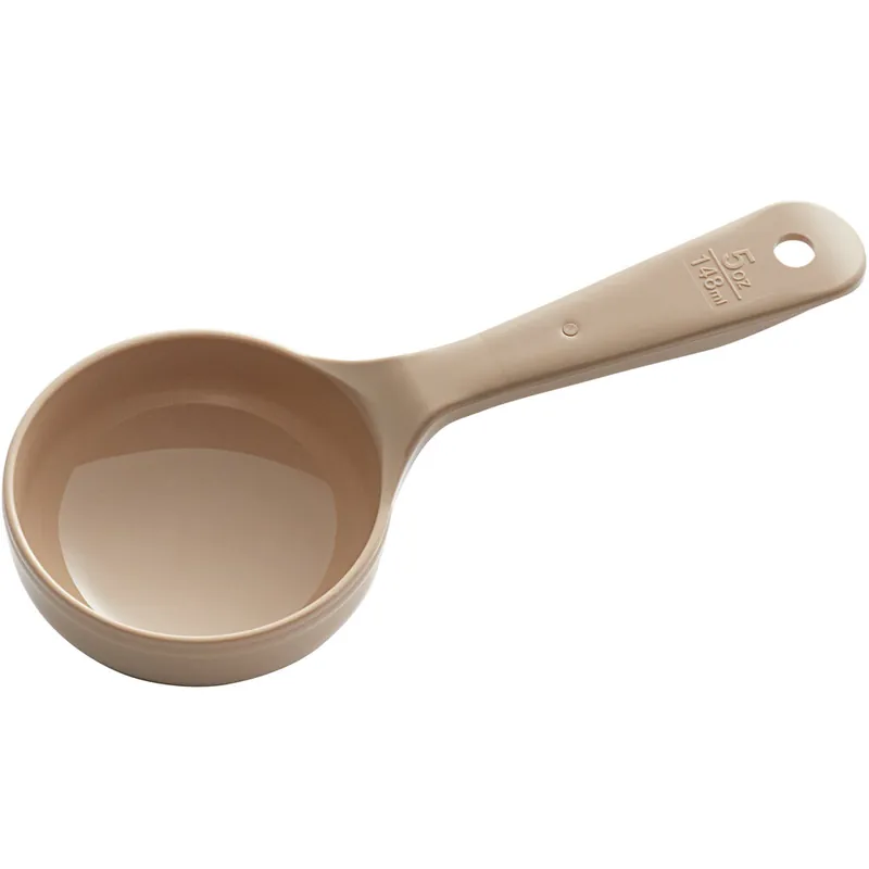 Best Choice Carlisle 493306 Measure Misers 5 oz. Beige Short Handle Portion Spoon