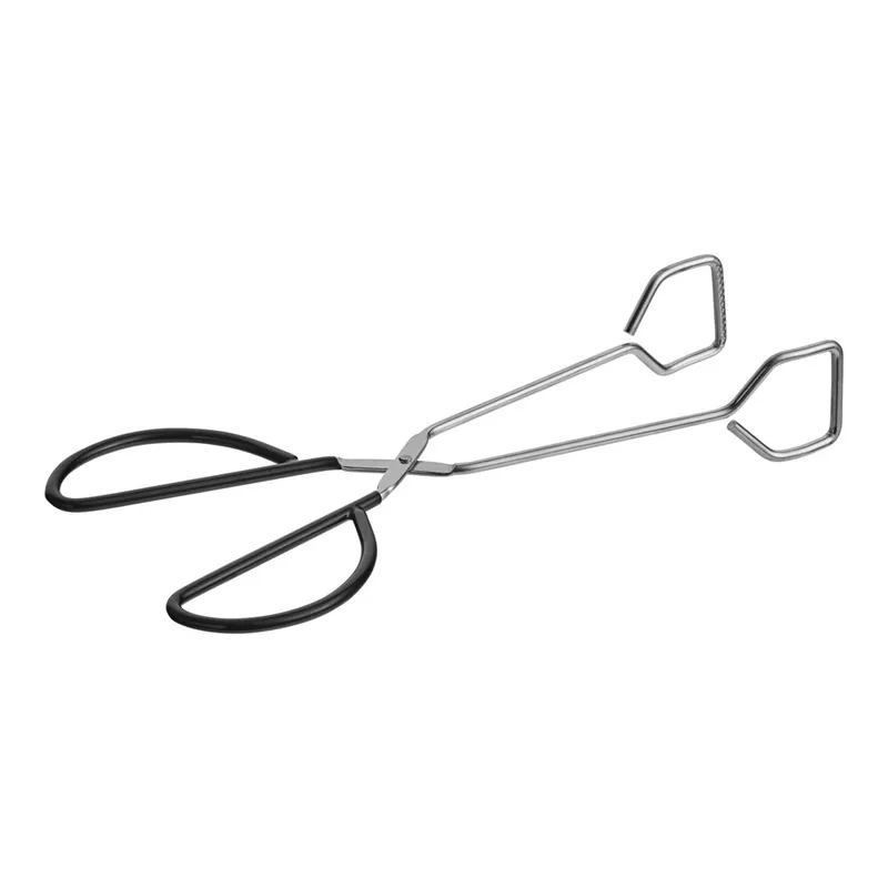 Instant Buy Choice 10" Scissor Tongs with Black Coated Handle
