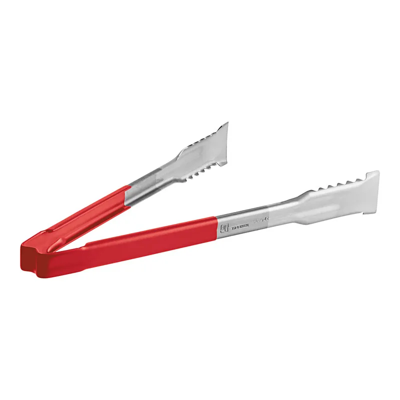 Trending Vollrath 4791240 Jacob's Pride® 12" Stainless Steel VersaGrip Tongs with Red Coated Kool-Touch® Handle
