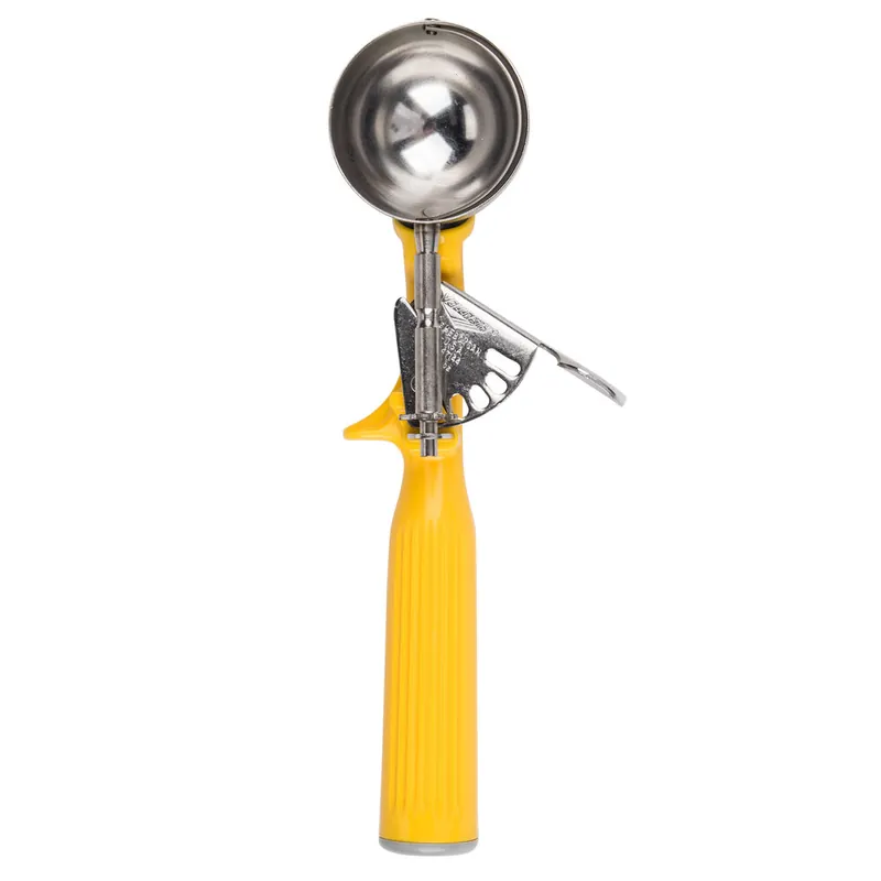 Vollrath 47144 Jacob's Pride® #20 Yellow Thumb Press Disher - 1.63 oz. Best Seller