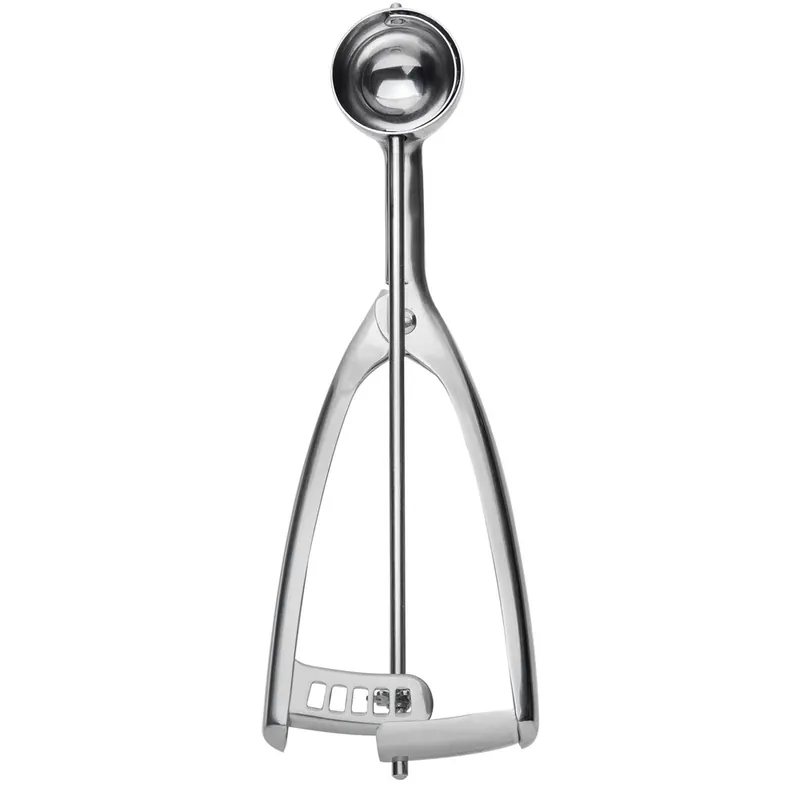 Free Shipping Vollrath 47161 #100 Round Stainless Steel Squeeze Handle Disher - 0.38 oz.