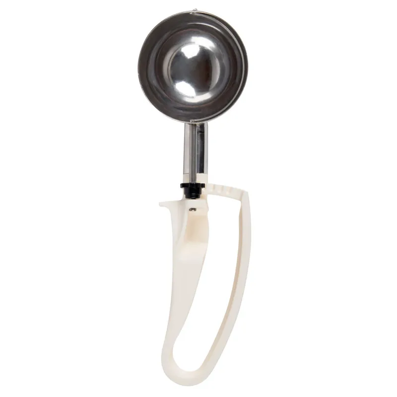Grab Now Vollrath 47392 Jacob's Pride® #10 Ivory Squeeze Handle Disher - 3.2 oz.