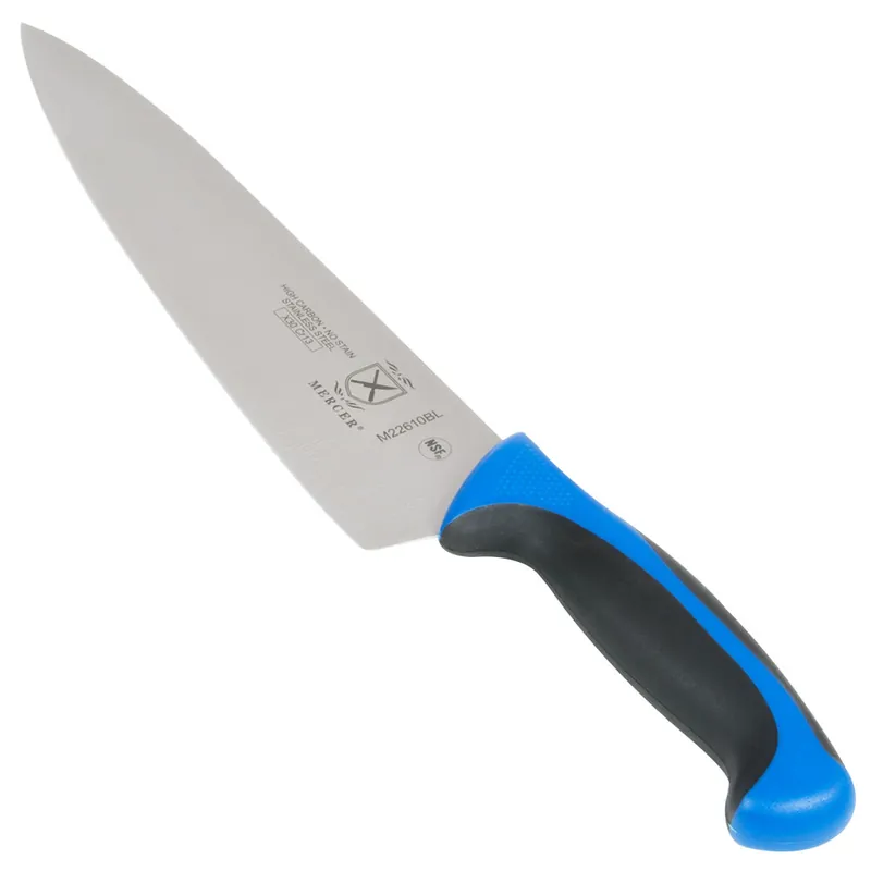 Mercer Culinary M22610BL Millennia Colors® 10" Chef Knife with Blue Handle Luxury