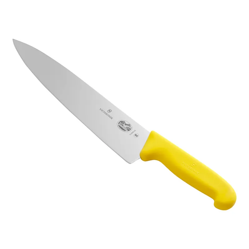 Victorinox 10" Chef Knife with Yellow Fibrox Handle 5.2008.25 Handmade