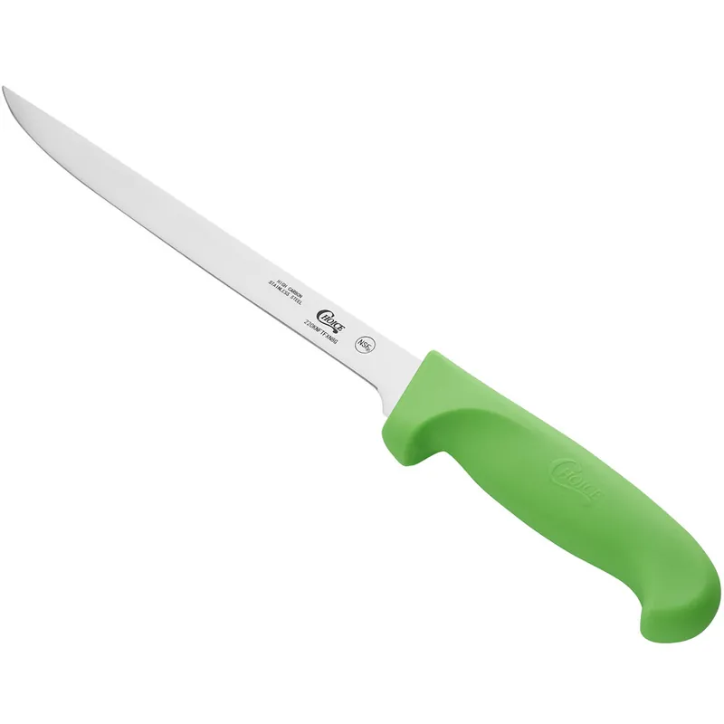 Discount Choice 8" Narrow Semi-Stiff Fillet Knife with Neon Green Handle