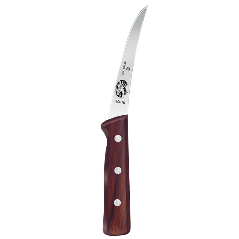 Victorinox 5.6606.12 5" Narrow Semi-Stiff Curved Boning Knife with Wood Handle Handmade
