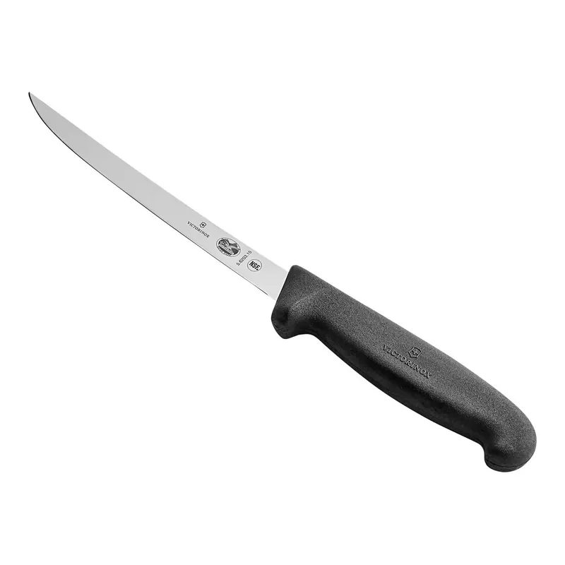 Don’t Miss Out Victorinox 6" Narrow Semi-Flexible Boning Knife with Black Fibrox Handle 5.6203.15-X1