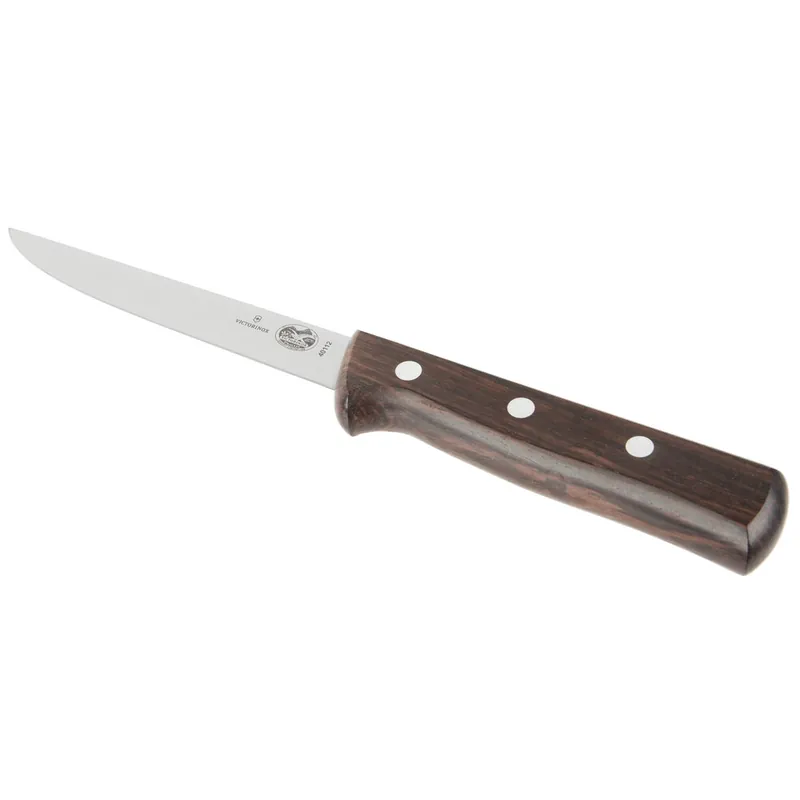 While Supplies Last Victorinox 5.6106.12 5" Wide Stiff Straight Boning Knife with Wood Handle