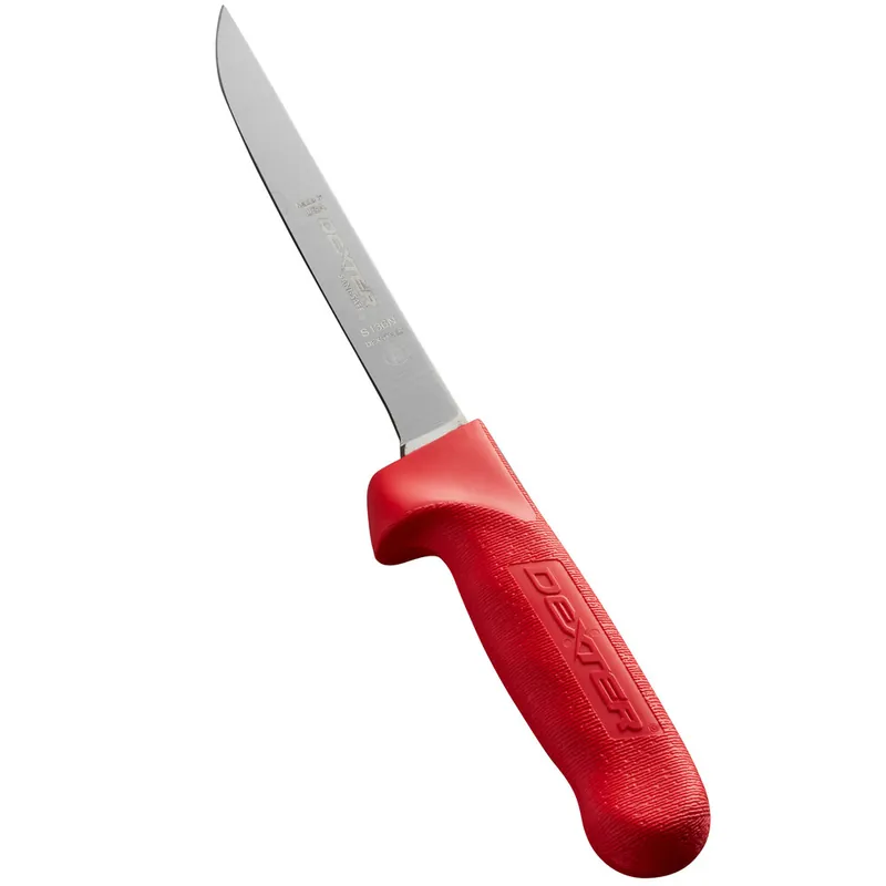Dexter-Russell 01563R Sani-Safe 6" Red Narrow Boning Knife Exclusive