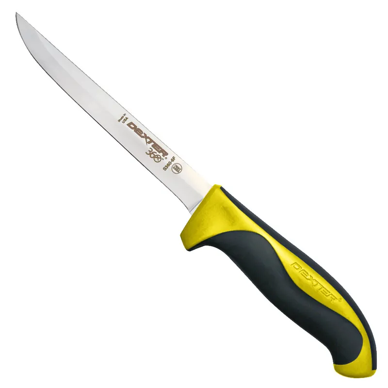 Affordable Dexter-Russell 36002Y 360 Series 6" Narrow Flexible Boning Knife with Yellow Handle