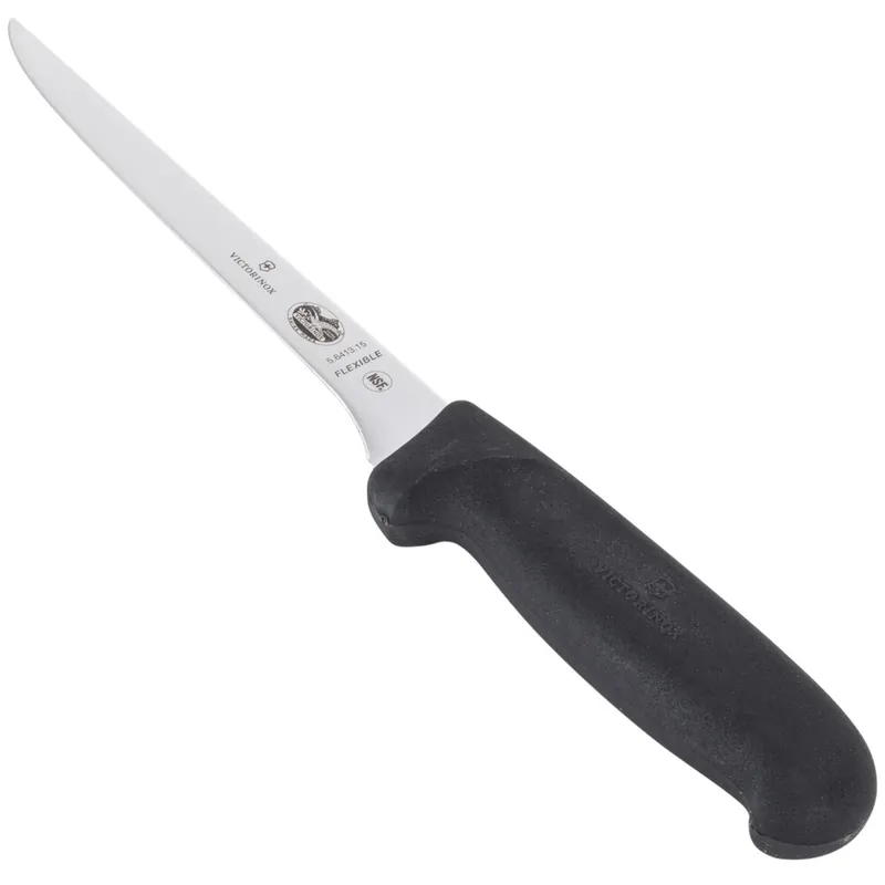 No Minimum Order Victorinox 5.6413.15-X6 6" Flexible Narrow Boning Knife with Fibrox Handle