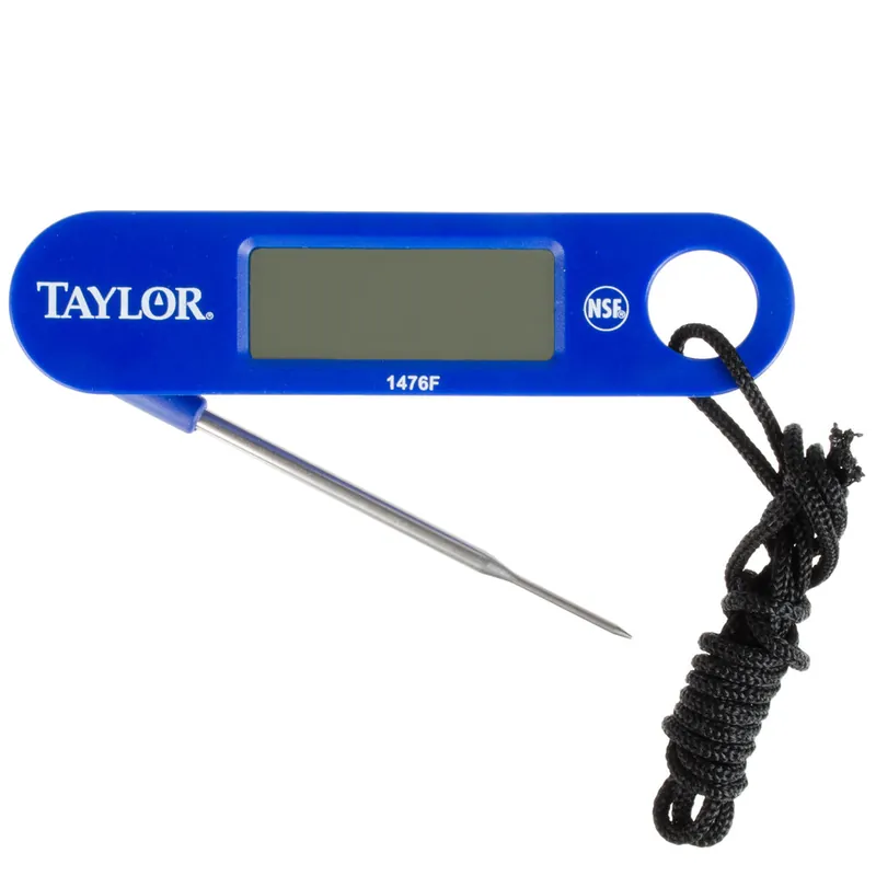 Taylor 1476FDA 2 7/8" Digital Compact Folding Probe Thermometer with Magnet Best Choice