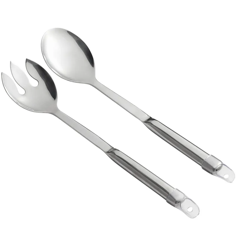 Best Choice Choice 2-Piece Hollow Stainless Steel Handle Salad Serving Utensils Set