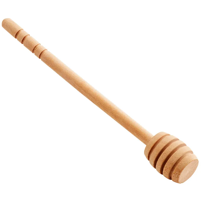 Seasonal Sale Fox Run 4160 6 1/4" Wooden Honey Dipper - 16/Pack