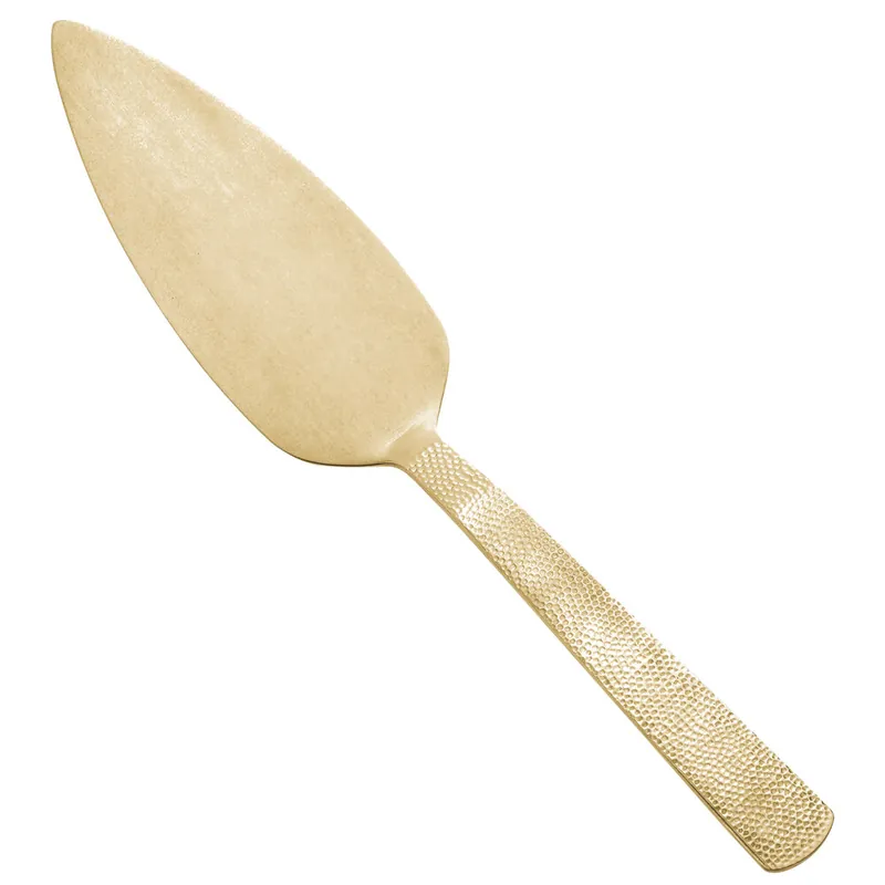 Place Order American Metalcraft GVHP10 10" Hammered Gold Vintage Pie / Cake Server