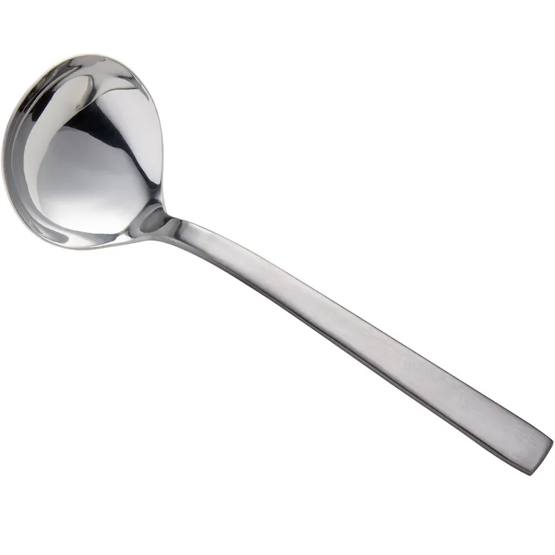 Oneida Chef's Table Satin by 1880 Hospitality B449MGLF 8 1/2" 18/0 Stainless Steel Heavy Weight Gravy Ladle - 12/Case Save Now