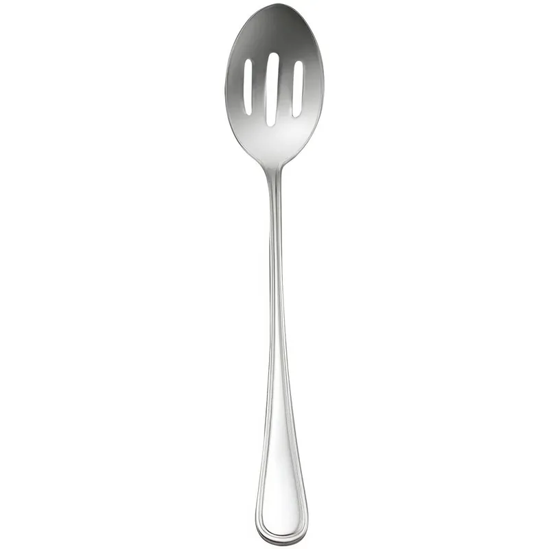 Oneida New Rim by 1880 Hospitality T012SBSF 13" 18/10 Stainless Steel Extra Heavy Weight Slotted Serving Spoon - 12/Case Today Only