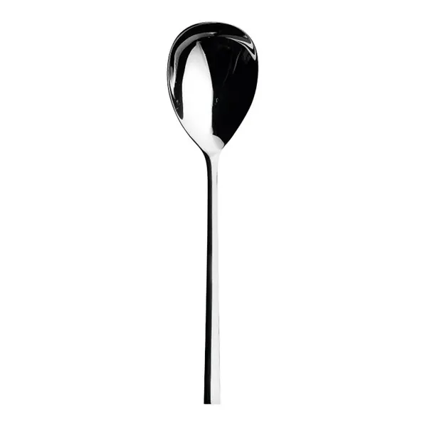 In Demand Sola MB306 Living Mirror 8 7/8" 18/10 Stainless Steel Extra Heavy Weight Serving Spoon by Arc Cardinal - 12/Case