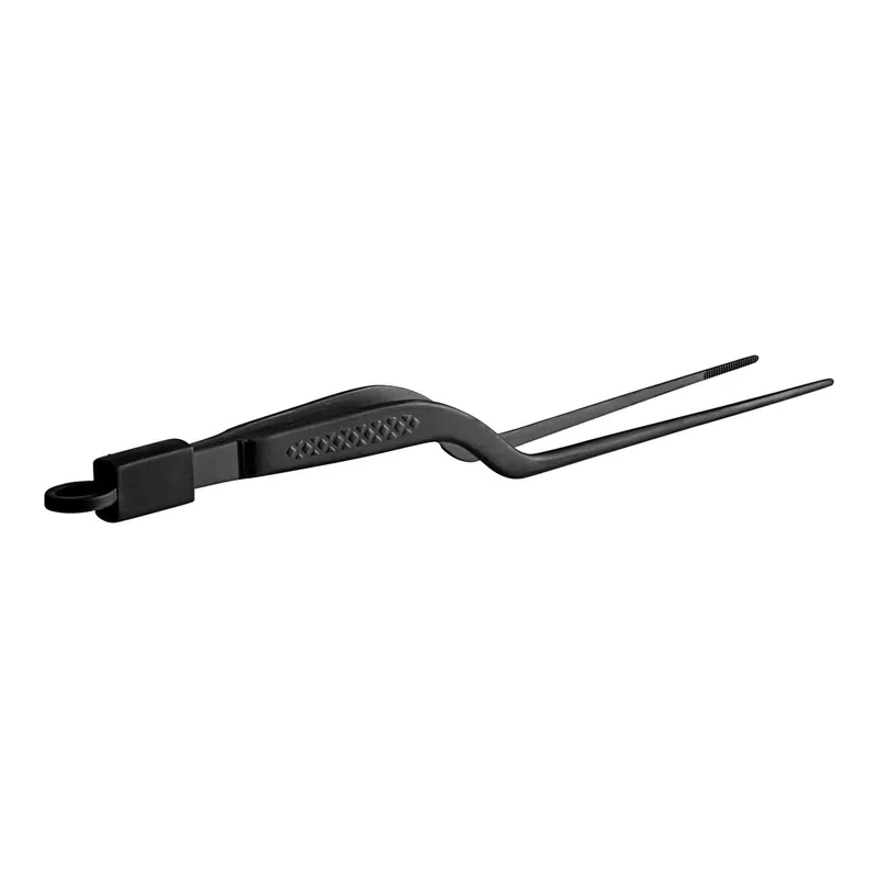 Best Seller Mercer Culinary M35236BK Precision Plus 6 1/2" Black Offset Tip Plating Tongs