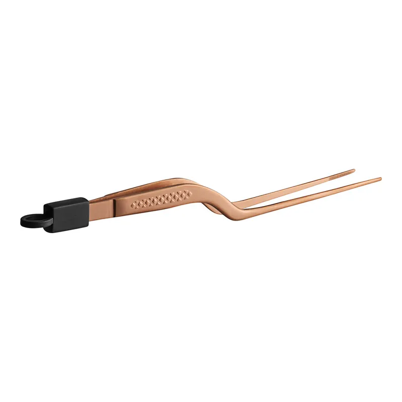 Mercer Culinary M35236RG Precision Plus 6 1/2" Rose Gold Offset Tip Plating Tongs New Release