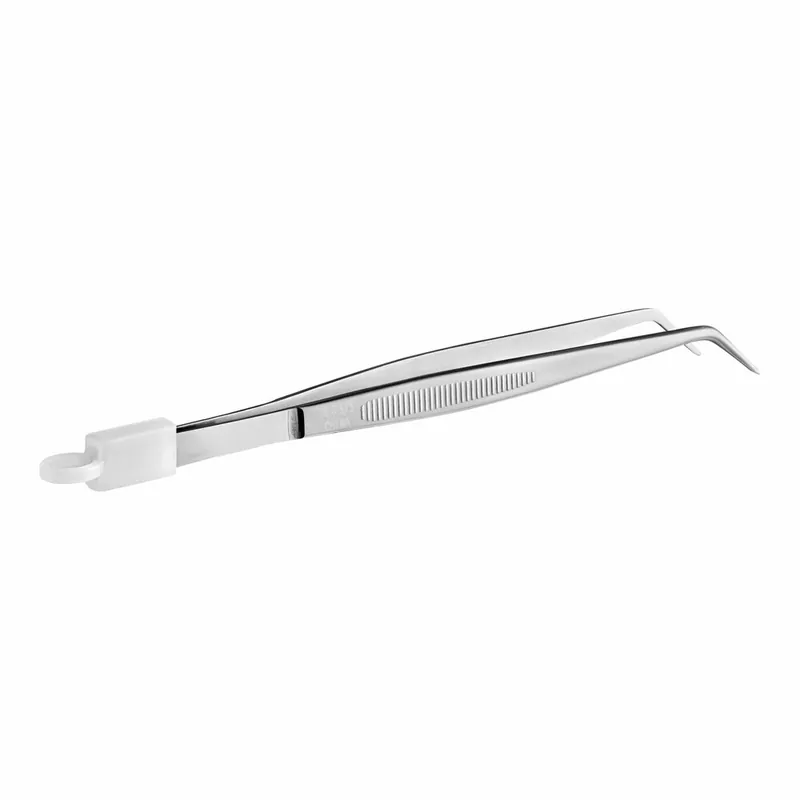 Mercer Culinary M35144 6 1/8" Curved Fine Point Precision / Plating Tongs Professional Grade