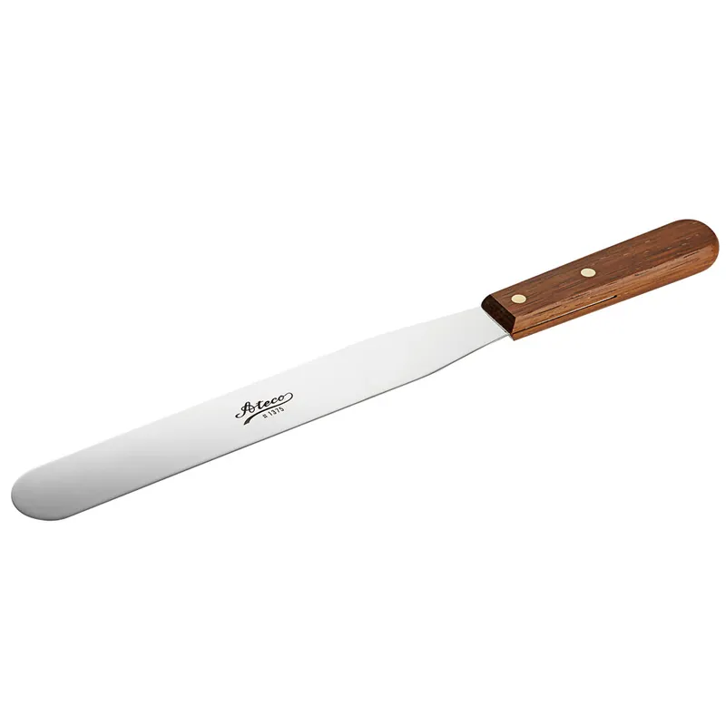 Last Chance Ateco 1375 10" Blade Straight Baking / Icing Spatula with Wood Handle
