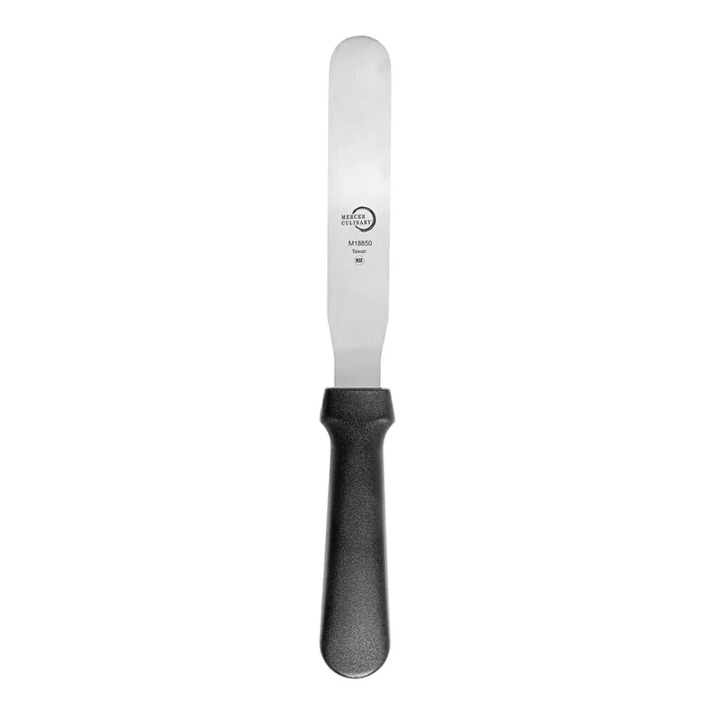 Mercer Culinary M18850P 6" x 1 1/8" Blade Straight Baking / Icing Spatula with Plastic Handle Crafted