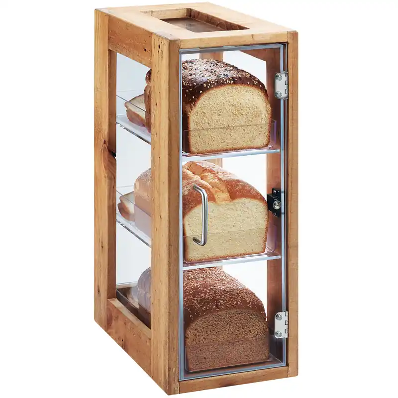 Super Sale Cal-Mil 1204-99 Madera Rustic Pine 3 Tier Bread Display Case - 13" x 8" x 20 1/2"