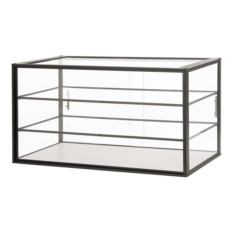 Cal-Mil Onyx 42" x 24" x 23" 3-Tier Black Metal Knockdown Bakery Display Case 23765-3-13 Secure Checkout
