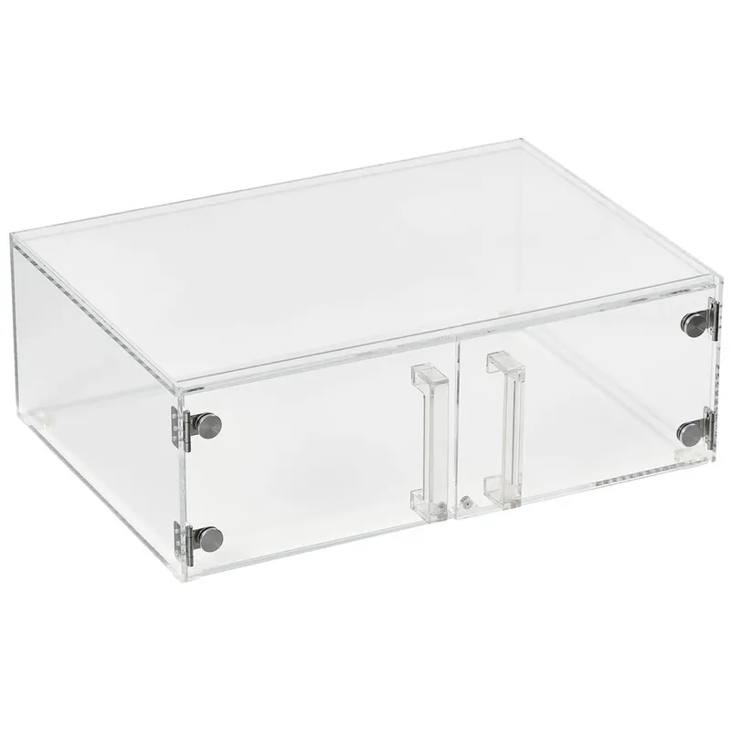 Hassle-Free Returns Vollrath SBC11 Cubic Full Size Acrylic Pastry Display Case with Front Doors, Reusable Chalkboard Labels, and Chalk