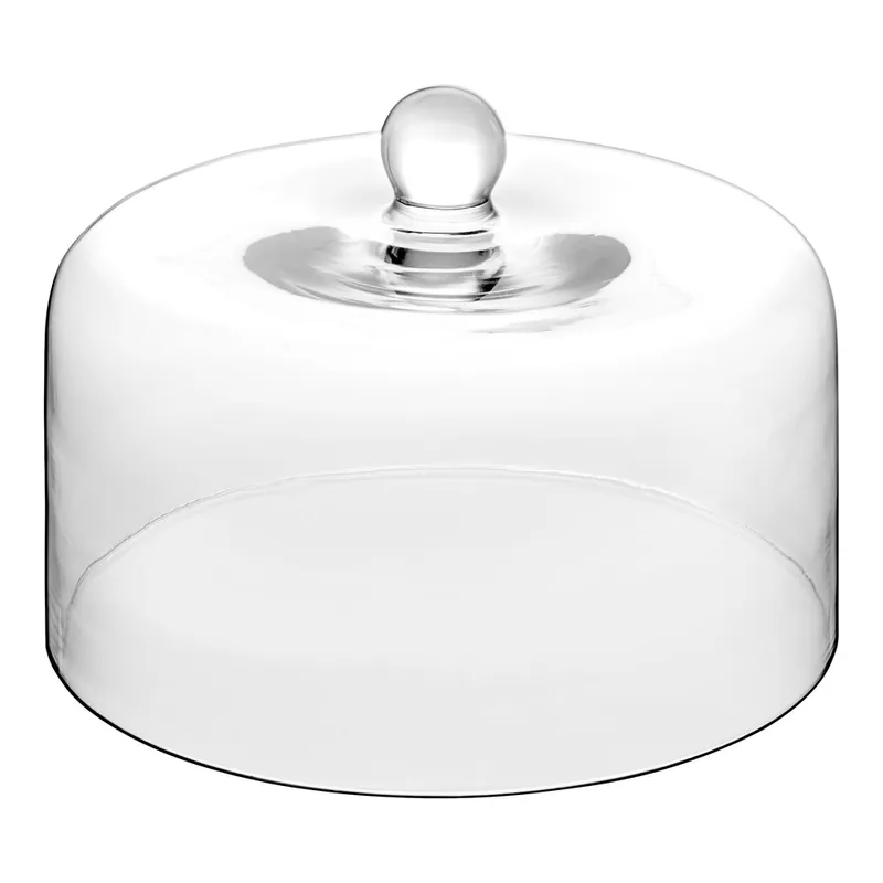 No Minimum Order Acopa 9 1/2" x 7" Clear Glass Round Cake Cover