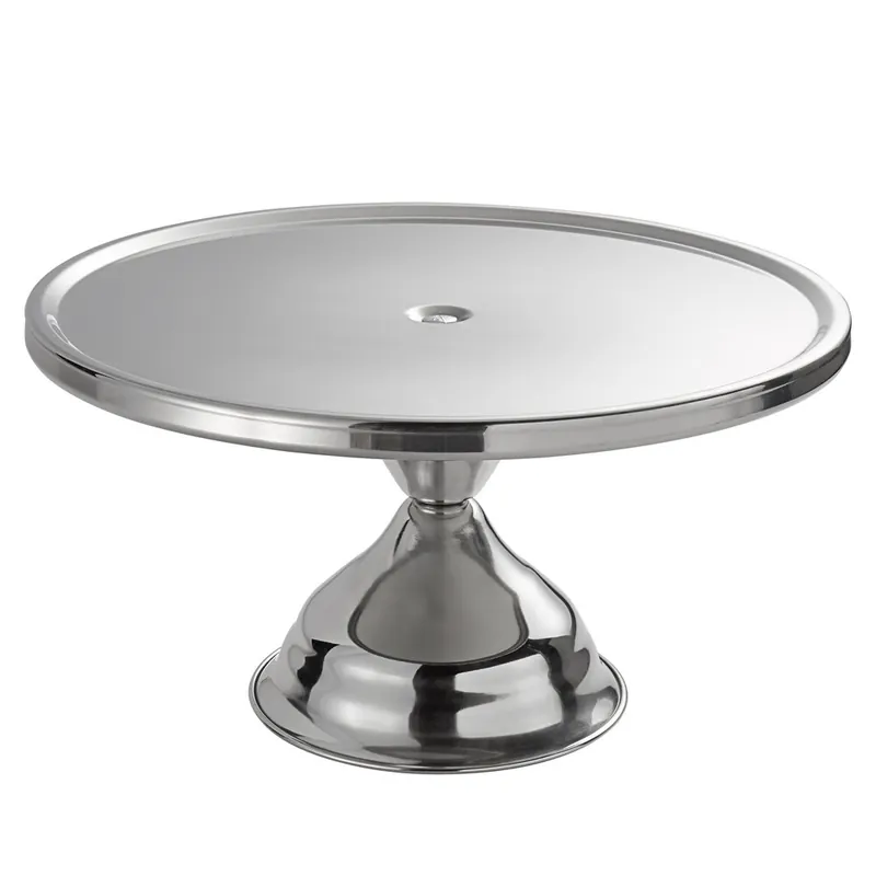 Order Now Vollrath 48023 13" Round Stainless Steel Cake Stand with Mirror Finish
