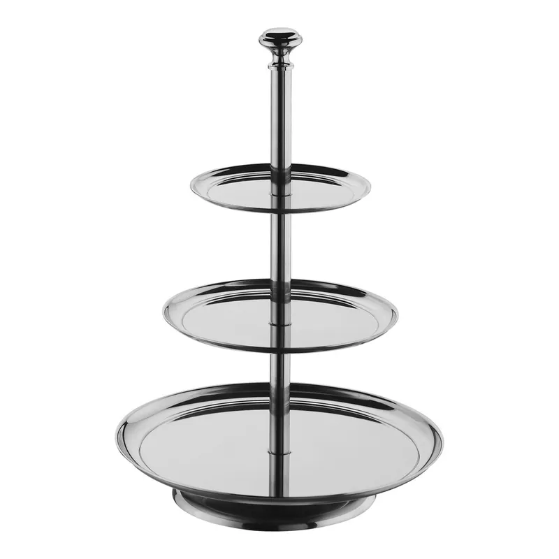 Abert 8 5/8" x 12 1/4" 3-Tier Stainless Steel Display Stand by Arc Cardinal FP471 Wholesale