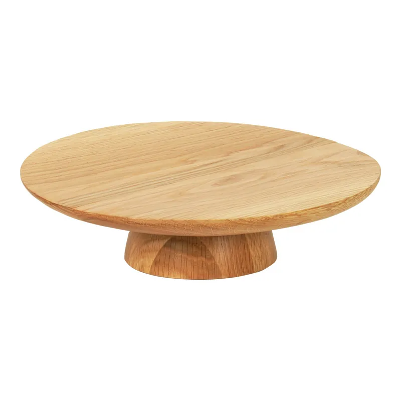 Bargain Cal-Mil Sydney 12" x 3" Round Oak Cake Stand 23151-123-21